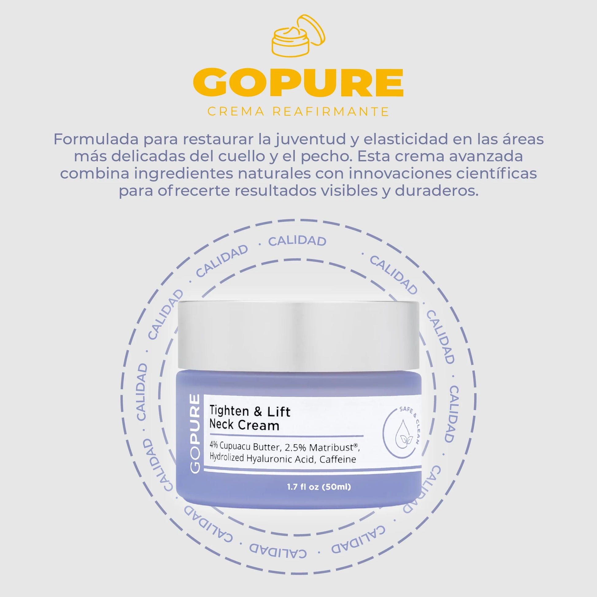 😍"CREMA REAFIRMANTE GOPURE: Reafirma, hidrata y rejuvenece tu piel"